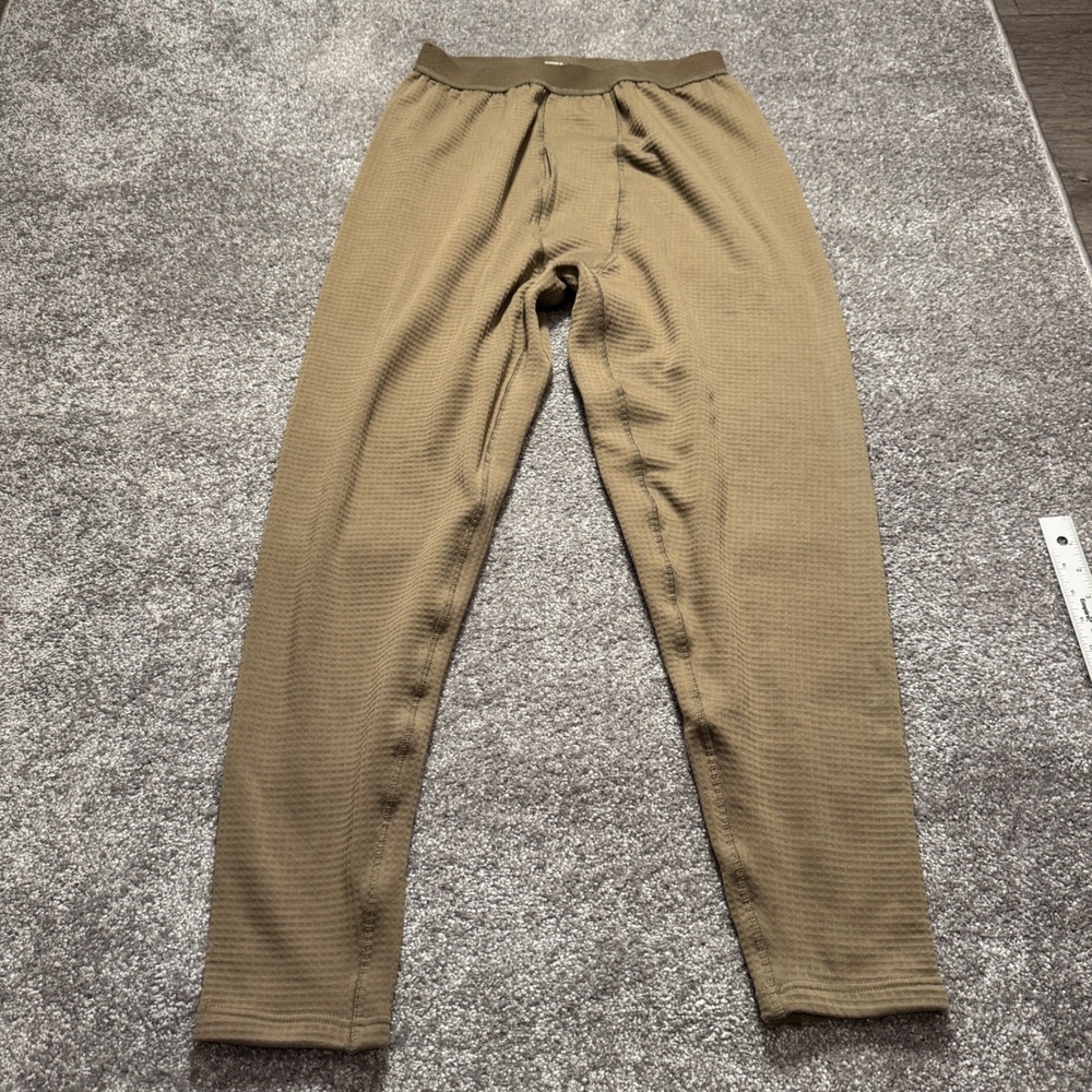 BAF Gen III Level II Sand Pant Mens L Tan Waffle Grid Fleece Military Thermal